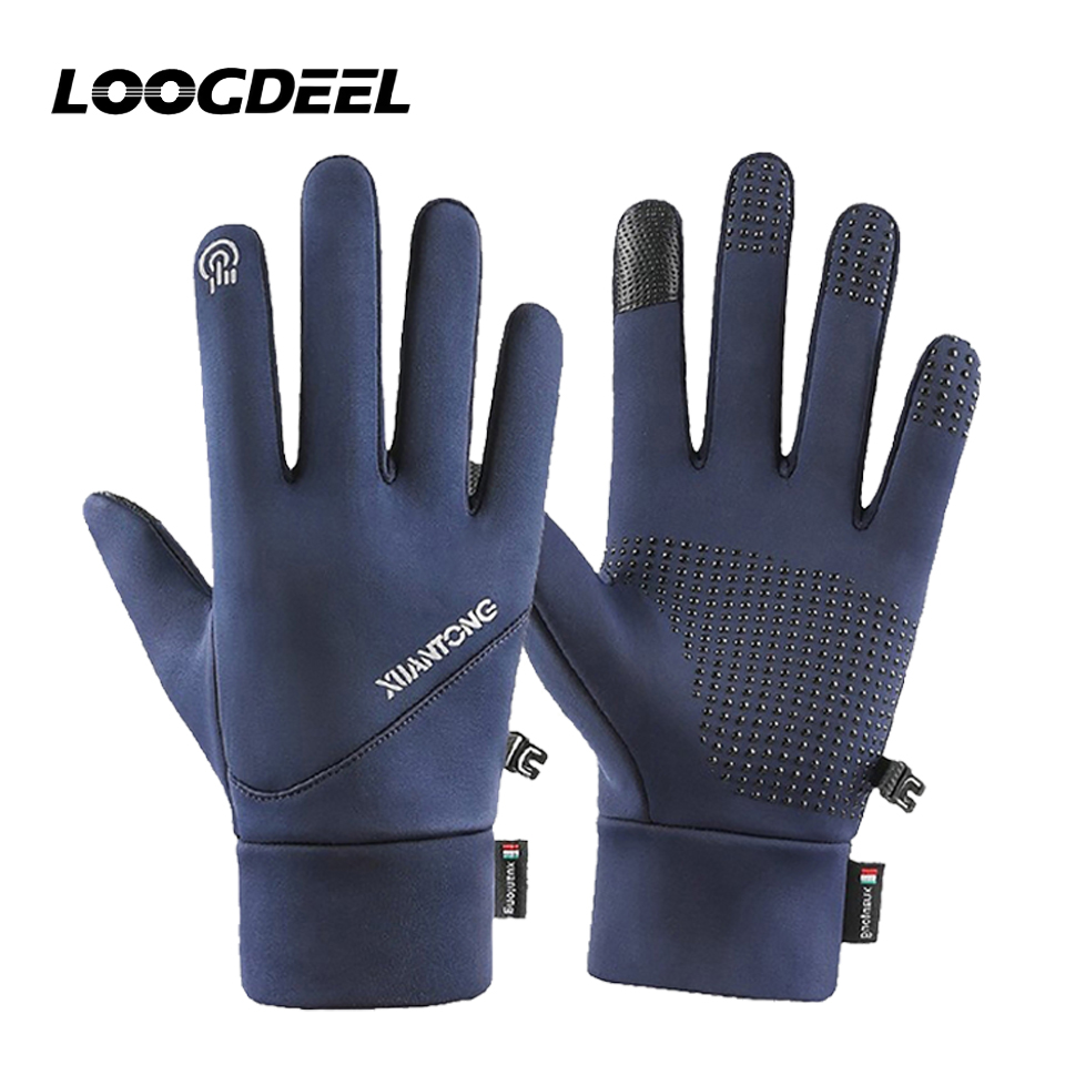 Waterproof Mitten Ski - LOOGDEEL Guanti Impermeabili Antiscivolo da Corsa