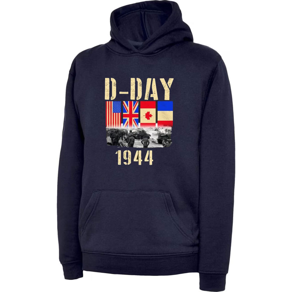 Winter Clothing Uk - Felpa con cappuccio D-Day Normandy Landings