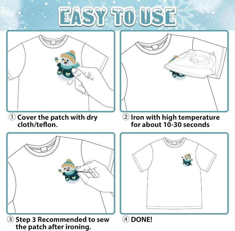8 pezzi toppe termoadesive a t - Winter Clothing Pictures recensione e prezzo